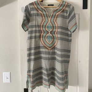 Aztec short sleeve dress
